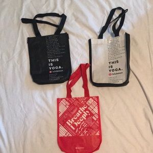 (3) LULULEMON REUSABLE TOTE BAGS